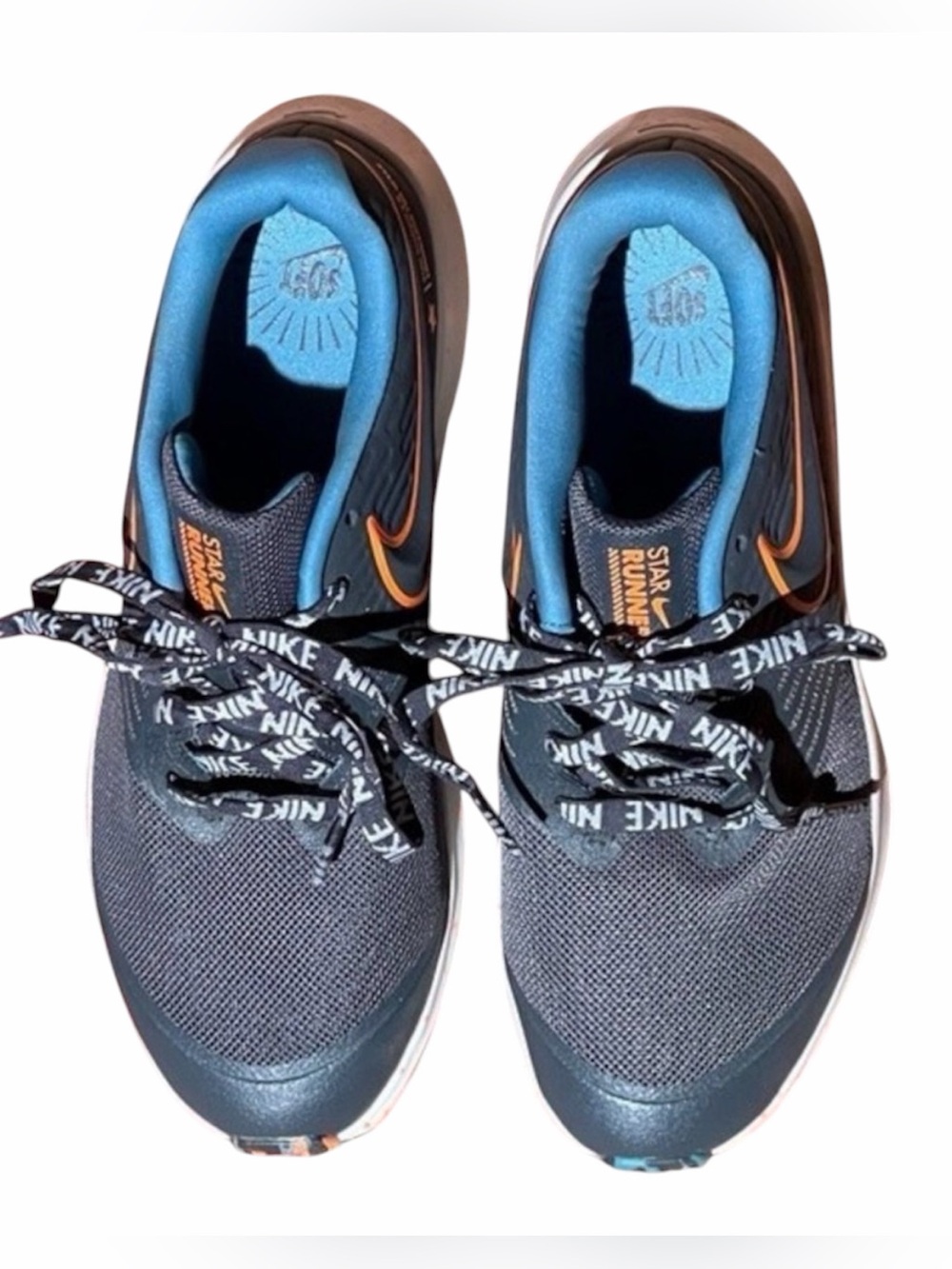 Nike Youth Athletic Shoes Slate Grey Blue Running Shoe Cross Trainer